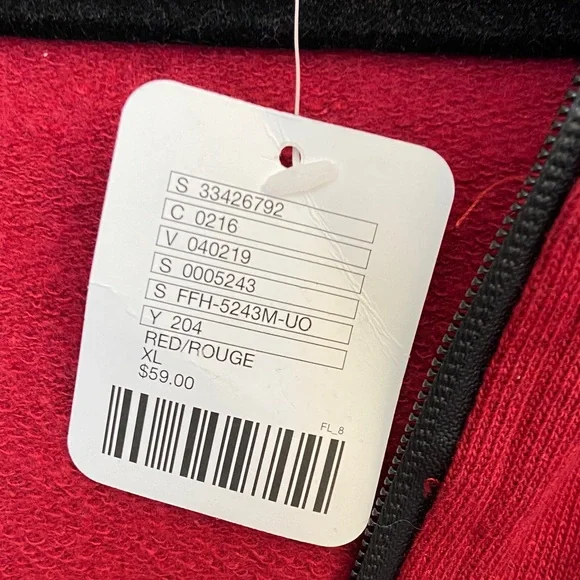 NWT Men’s Urban Outfitters Deep Red Jacket with Hoodie- XL - - Picture 5 of 7